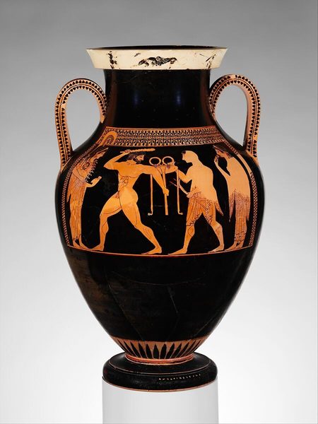 Greek terracotta amphora, ca. 530 BCE
