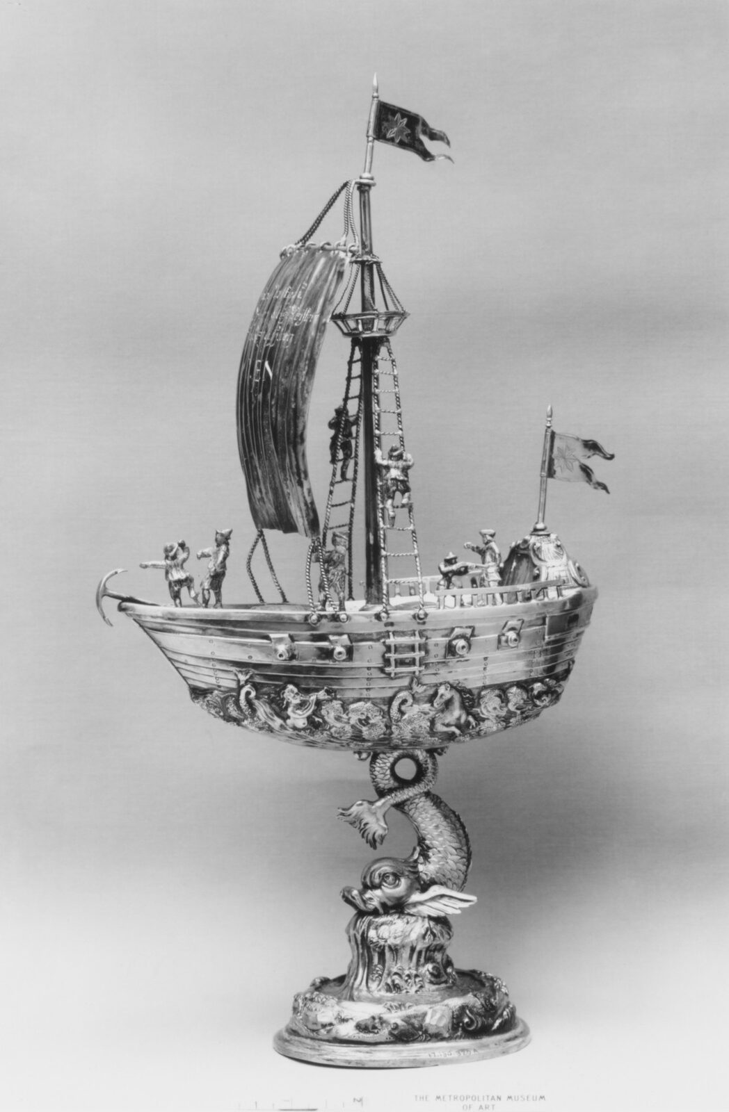 Eighteenth-century silver-gilt ship by Salomon Dreyer